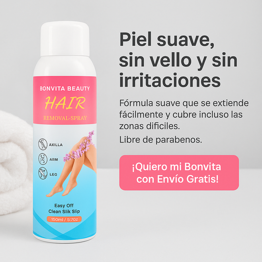 🧴 Espuma / Spray Depilatorio Bonvita Beauty (150 ml)